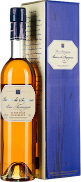 Sehr jugendlicher, frischer Armagnac, duftig, leichte Holznote, noch leicht spitzer junger Geschmackseindruck mit würzigem Finish.
