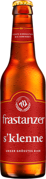 Das perfekte Verhältnis von Aroma- und Bitterhopfen sorgt für ein bieriges Geschmackserlebnis. Eines der Lieblingsbiere unter den frastanzer-Fans. Kein Wunder, denn: s'klenne goht immer!