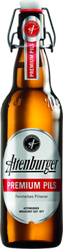 Altenburger Premium Pils
Herb, klar, ehrlich. – So muss ein Pils sein!
30 Bittereinheiten, dreifach gehopft mit regionalem Elbe-Saale-Hopfen und traditionell kalter Gärung.
Mit Sicherheit anders als die meisten Pilsener, aber genau dafür stehen wir: Individualität! Pils Dir deine Meinung.