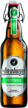 Ein Bier, passend wie ein gutes Fest! Unser Altenburger Festbier.
Egal ob Oktoberfest, Gartenparty, Geburtstagssause oder einfach nur gemütliches Zusammensitzen am Lagerfeuer. Unser Festbier ist für jedes Fest perfekt, denn es ist vollmundig, feinwürzig und wohlschmeckend.