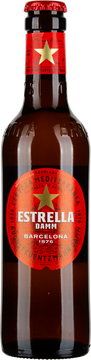 Estrella Damm wird mit 100% natürlichen, mediterranen Zutaten (u. a.: Reis) in Barcelona seit 1876 gebraut. Dieses erfrischende Lager ist etwas leichter als mitteleuropäische Versionen. Schließlich stellt es die Essenz der mediterranen Lebensart dar.