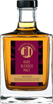 Masterblend aus ausgewählten Abfüllungen der Produktlinie RARE Selections, aus Österreichs 1. Whiskydestillerie. Gelagert in gebrauchten Weinfässern. Roggen-, Roggenmalz und Gerstenmalzwhiskys. Jüngste Abfüllung 6 Jahre gelagert.