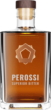 PEROSSI Superior Bitter, auf der Basis von Genziane und JINPERO Superior Dry Gin. Straight on the rocks, als Aperitif oder Digestif oder einfach nur gepaart mit einer Zigarre, die Süße und Bitterkeit verweilt auf der Zunge.