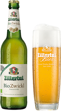 Zillertal BioZwickl Flasche + Glas