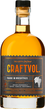 CRAFTVOL. – Handwerklich (Craft) doppelt destillierte edle hochprozentige Brände (vol).
 
Eine Traube für Whiskyliebhaber, geprägt von intensiven Eichen- und Vanillenoten. Im Hintergrund sind die fruchtigen Traubenkomponenten erkennbar und bilden eine Gesamtkomposition, die auch so manchen Whiskyliebhaber begeistern wird. Am Gaumen süss und gerbstoffgeprägt mit dichten Holzkomponenten und leicht rauchigem Abgang.
 
GERUCH/GESCHMACK: Whisky Eichenholz, Toffee, Vanille, Rauchmalz