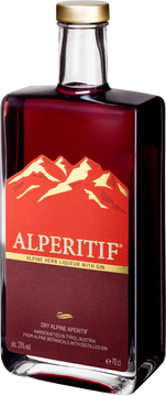 APERITIF und ALPEN wird zu ALPERITIF® und damit zu einem neuen, eigenständigen Getränk. Der Alperitif Gin Likör überzeugt durch seine raffinierte Komposition aus alpinen Aromen. Er verführt mit seiner warmen rubinroten Farbe und einem einzigartigen fruchtig herben Geschmacksbild, das er dank der 30 erlesenen alpinen Heilkräuter, Beeren und Wurzeln erhält. Die Beigabe von Alperitif Alpine Gin verdichtet die alpinen Aromen und macht ihn zu einem vollmundigen, wohltuenden Getränk.