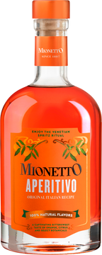 Der  „Mionetto Aperitivo“ wird auf Basis einer exklusiven original italienischen Rezeptur hergestellt, die verschiedene zu 100% natürliche Aromen vereint – ein unvergleichliches Geschmackserlebnis ganz im venezianischen Stil.
Genießen Sie den bittersüßen Geschmack nach Orange, Zitrus und ausgewählten Botanicals! Die exklusive Rezeptur des neuen „Mionetto Aperitivo“ harmoniert perfekt mit der Finesse unseres „Mionetto Prosecco DOC Treviso Brut“ und sorgt für einen einzigartigen Aperitif.