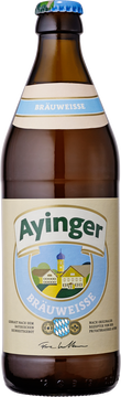Ayinger Bräuweisse 
Obergäriges, helles Weizenbier Alkoholgehalt: 5,1 % Stammwürze: 11,8 °