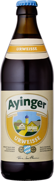 Ayinger Urweisse 
Obergäriges, dunkles Weizenbier Alkoholgehalt: 5,8 % Stammwürze: 13,3 °