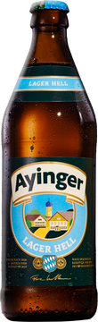 Ayinger Lager Hell 
Untergäriges, helles Vollbier Alkoholgehalt: 4,9 % Stammwürze: 11,8 °