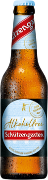 Das Schützengarten Alkoholfrei ist das leichte Sportliche. Feine Aromen von Getreide, süssem Malz und einem leicht würzigen Hopfenbouquet machen dieses Bier zu einem schönen Trinkvergnügen. Die leichte Süsse am Gaumen mit der dezenten Bittere ist für alle geeignet, die einen leichten Biergenuss schätzen. Seine ausgewogene Zusammensetzung aus Kohlenhydraten, Eiweissen, Mineralien und Vitaminen macht es zu einem beliebten Getränk nach dem Sport. Und für alle, die auf Alkohol, aber nicht auf ein wahres Bier verzichten möchten.