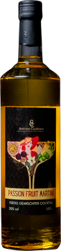 Passion fruit Martini Cocktail (Pornstar Martini Cocktail) in 1L Glasflasche