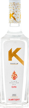 Dieser Gin ist einer der wenigen weltweit welcher als Basis Kartoffeln verwendet. Zusätzlich haben wir uns bei diesem Produkt auf eine ausgewogene Palette an Kräutern (Koriander, Orangenschalen, Zitronenschalen, Anis, Ingwer) fokussiert. In Kombination mit der Kartoffelbasis entsteht eine sehr breite Matrix welche sich optimal eignet um einzigartige Cocktails zu kreieren.

Durch die mehrmalige, besonders langsame Destillation in mehreren Destillierkolonnen erhält unser KARTOFF Gin sein feines, einzigartiges Aroma. Diese Destillation ist besonders aufwändig und die Ausbeute an Destillat vergleichsweise gering.