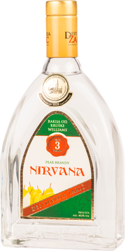 Nirvana ist ein Premium-Birnenbrand, der ausschließlich aus sorgfältig ausgewählten Williams-Christ-Birnen hergestellt wird – ohne Zusatz von Aromen oder Zucker. In traditionellen Kupferkesseln destilliert und drei Jahre gereift, strahlt Nirvana Eleganz und Reinheit aus.
Das Aroma wird von reifen, frischen Birnen dominiert, begleitet von feinen Noten von Apfel, Quitte und Kamille. Am Gaumen zeigt sich Nirvana vollmundig und rund, mit ausgeprägtem Fruchtcharakter und einem weichen, anhaltenden Abgang mit Nuancen von Vanille und gereiftem Obst. Der Alkoholgehalt von 40 % ist nahtlos in das seidige und ausgewogene Profil eingebunden.
Nirvana ist eine edle Interpretation des Birnenbrands – subtil, opulent und tief authentisch. Ein Brand für wahre Kenner.