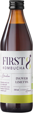 FIRST8 Raw Kombucha - Ingwer Limette