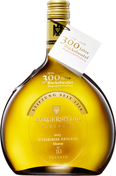 2025 Würzburger Abtsleite Silvaner 1G
300 Jahre Bocksbeutel im Bürgerspital