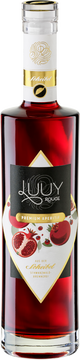 LUUY ROUGE - Premium Aperitif. Hier trifft die schön eingebundene herbe Säure des Granatapfels auf die fein-säuerliche Süße der Cranberries, abgerundet mit einem Schuss Whisky. LUUY ROUGE im Glas ist … wie ein Spaziergang über einen Markt – irgendwo in Südfrankreich. Spontanes Verweilen am kleinen Straßenbistro, wo man sich trifft, auf die schönen Seiten des Lebens anstößt.