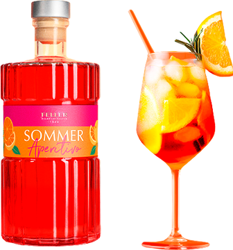 Erleben Sie den Geschmack des Sommers mit dem  Bitter Orangen Likör!

In einer eleganten 0,7 Liter Flasche abgefüllt und mit einem Alkoholgehalt von 17% vol., ist dieser Likör die perfekte Wahl für alle, die nach einem erfrischenden und gleichzeitig raffinierten Getränk suchen.

Der Sommer Aperitivo,  bringt die Energie von Bitterorangen, feine Blutorangen und Pfirsichnoten und eine schöne, angenehme Süße.

Mit dem Feller's Aperitivo verleihen Sie Ihren Sommerdrinks eine besondere Note und genießen zeitlose Eleganz in jedem Schluck.

Ob klassisch oder kreativ, dieser Likör ist die perfekte Wahl für gesellige Stunden und entspannte Momente.