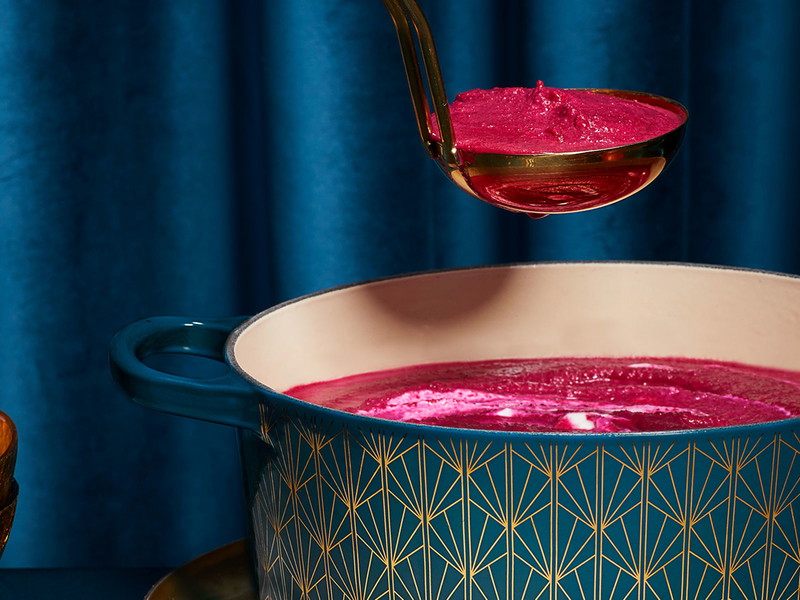 Beetroot Soup with Crème Fraîche