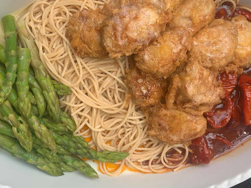 Piccata Milanese with Spaghetti