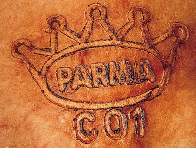 Kennzeichnung des Parma Schinkens