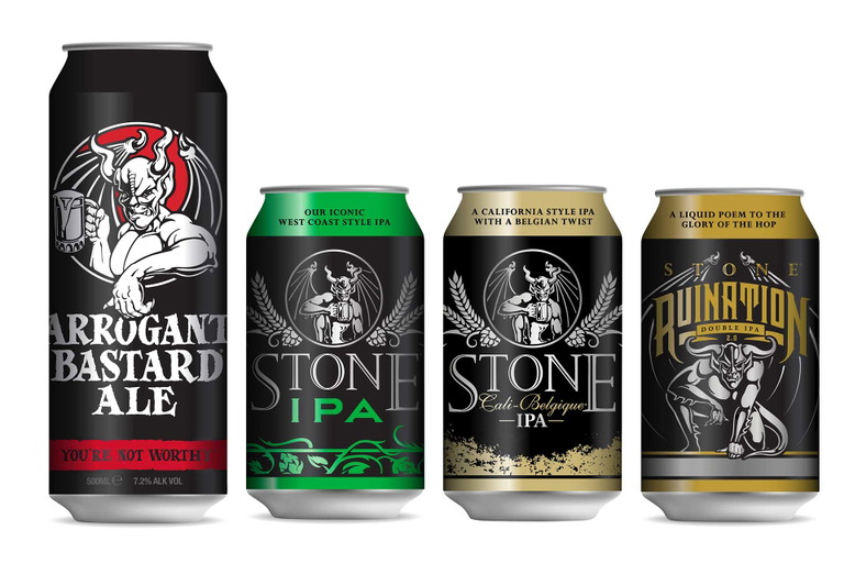 Das internationale Lineup von Stone Brewing.