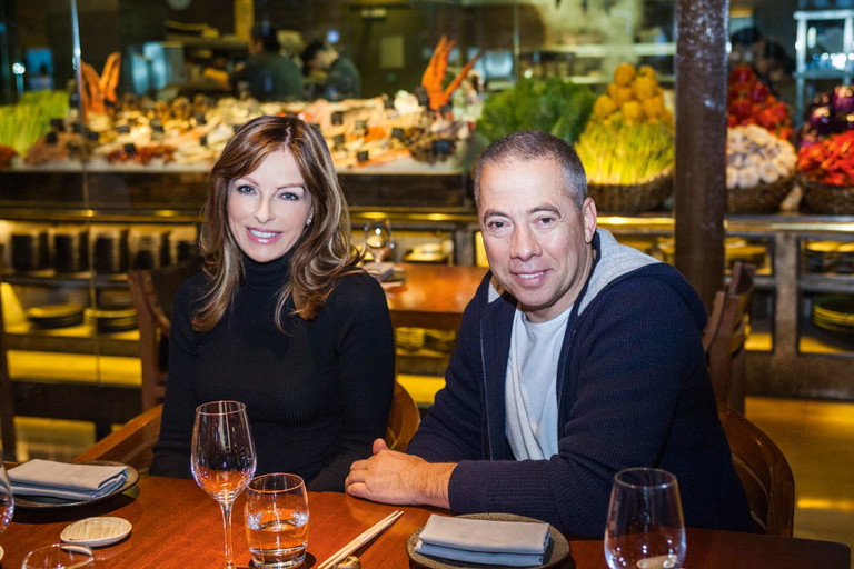 Living-Chefredakteurin Angelika Rosam mit Arkady Novikov in London