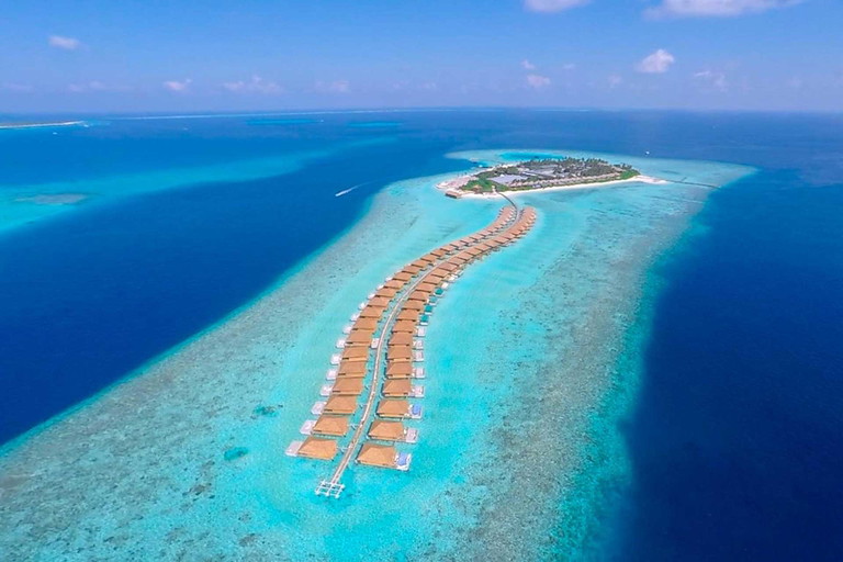 Hurawalhi Island Resort aus der Vogelperspektive