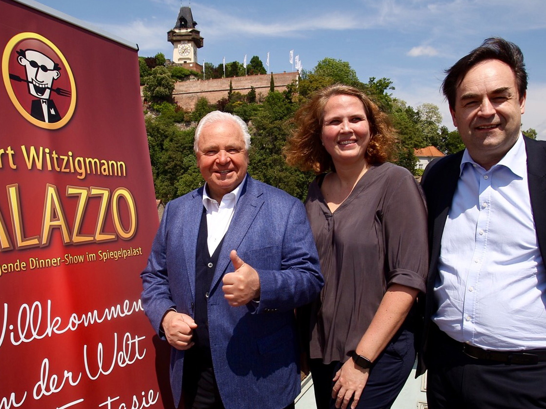 Jahrhundertkoch Eckart Witzigmann, Palazzo GF Michaela Töpfer und Vorstand des Messe Congress Centers Graz Armin Egger. 