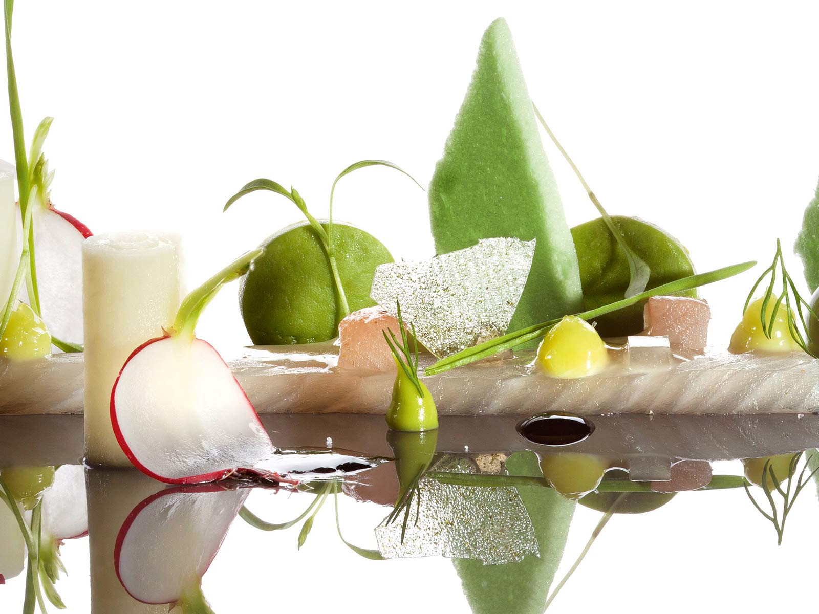 Aus dem «Igniv»: Makrele mit Kohlrabi, Radieschen und Avocado.