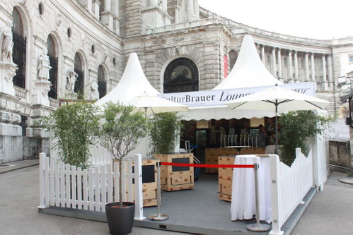 Zelt der Culturbrauer vor der Hofburg