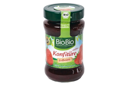 79 PUNKTE, Platz 10: BioBio »Konfitüre Extra«Brauntöne. Sichtbare Fruchtanteile und Kerne. Nicht sehr aromatisch, deutliche Vanillenote. Austrocknend im Mund und sehr süß.Preis: ca. € 8,76/kg, Supermärkte, u.a. Netto, Rewe