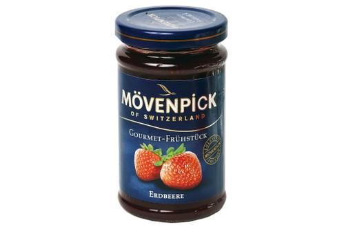 81 PUNKTE, Platz 8: Mövenpick »Gourmet Frühstück Fruchtaufstrich«Ganze Früchte erkennbar, ansonsten dünnflüssig. Im Mund cremig-süß, wenig erdbeerig.Preis: ca. € 9,16/kg, Supermärkte, u.a. Tengelmann