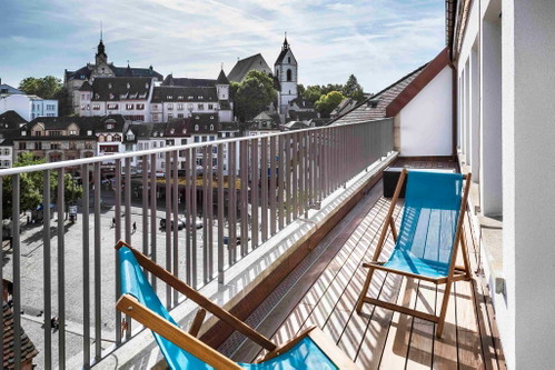 Traumhafter Ausblick über die Innenstadt von Basel.