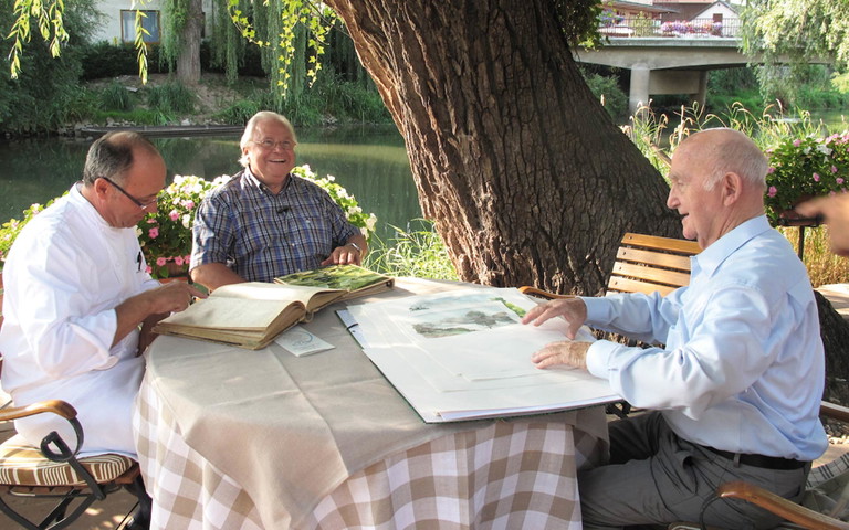 Lehrer und Schüler: Witzigmann mit Mentor Paul Haeberlin (rechts) und dessen Sohn Marc.