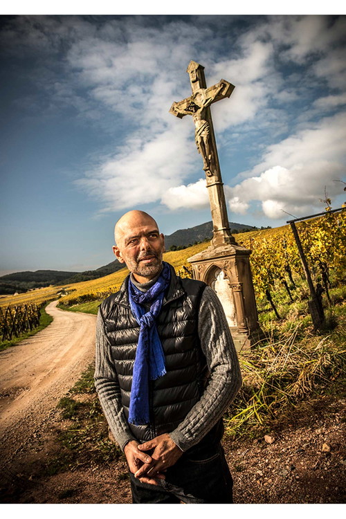 André Ostertag auf seinem Weingut in Münchberg im Elsass.