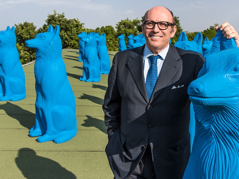 Kunstsammler Maurizio Zanella auf seinem Weingut Ca' del Bosco