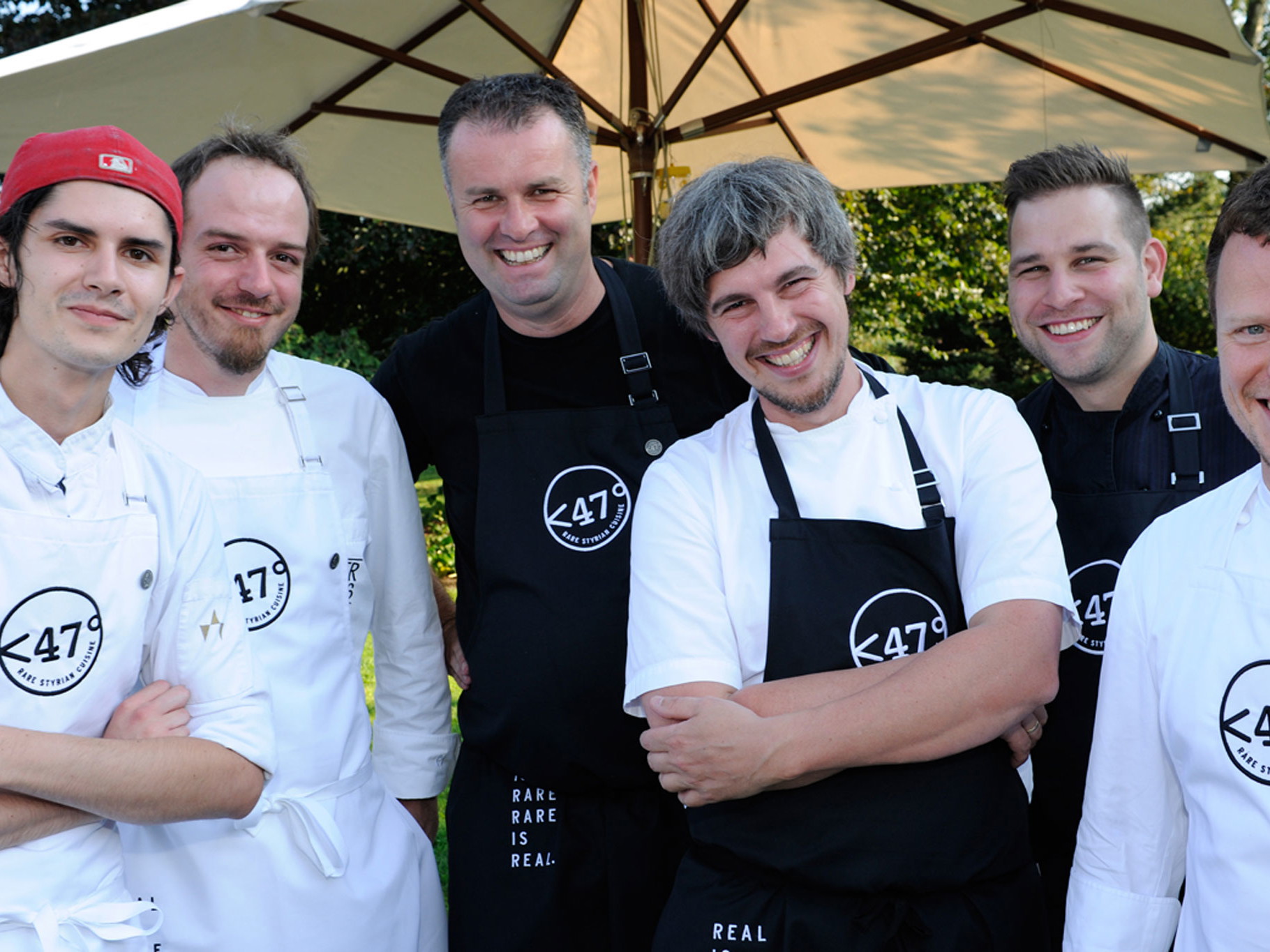 Die Protagonisten: Harald Irka, Luis Thaller, Tom Riederer, Norbert Thaller, Manuel Liepert und Gerhard Fuchs.