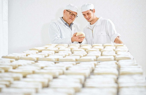 Georg Bantel und sein Sohn stellen prämierten Käse her.