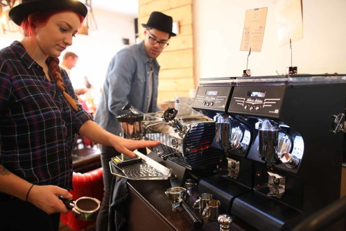 Die anwesenden Journalisten wurden mit Produkten höchster Barista-Kunst verwöhnt.