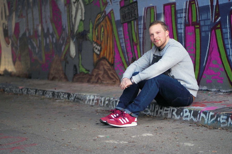 Sprayer, Rapper und Winzer: Moritz Haidle hat Spass an Wörtern, so auch an der Bezeichnung »Blaufränkisch«.
