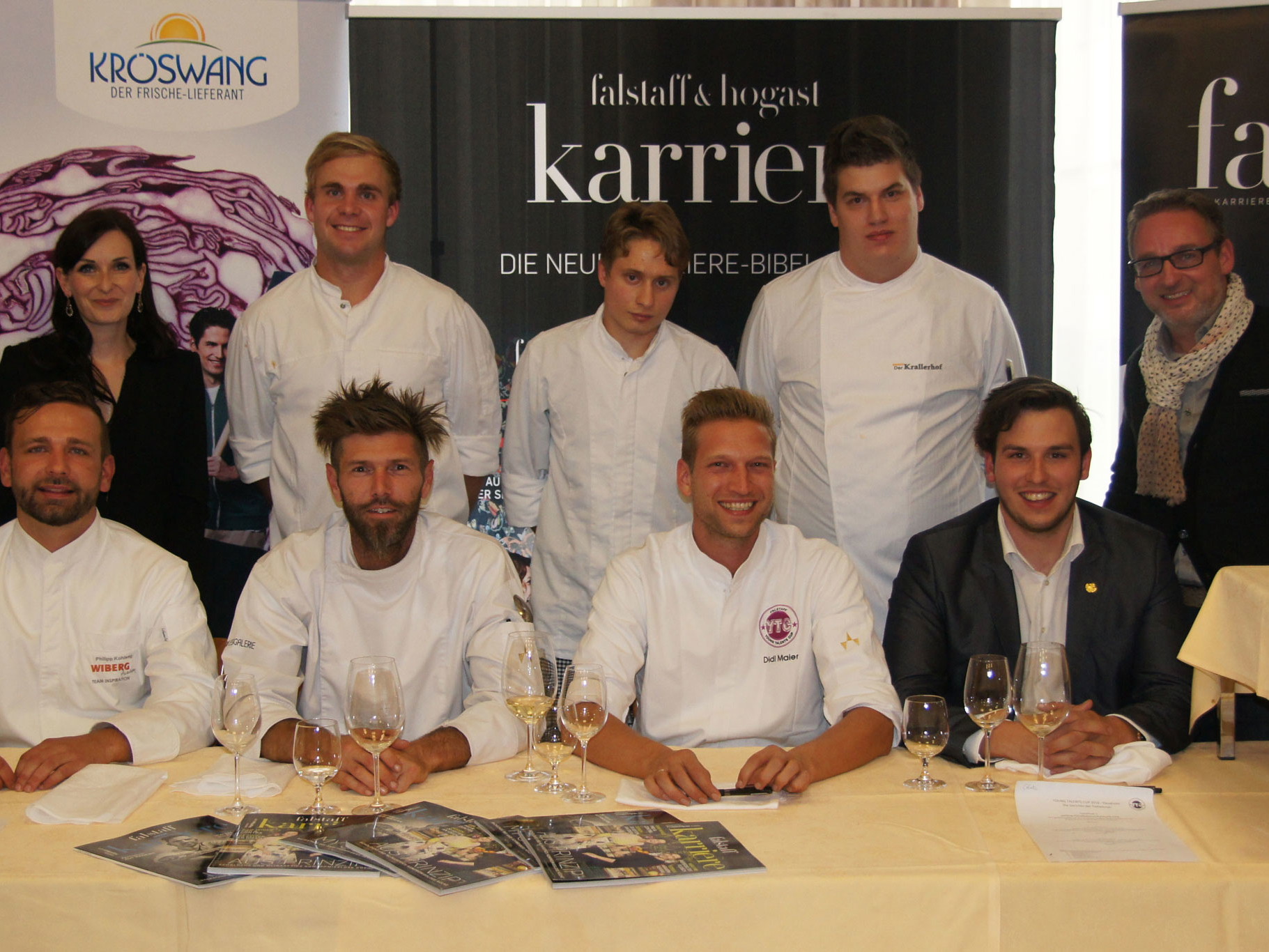 Toni Mörwald, Roman Wurzer (Babenberhergof), Jürgen Ederer (Graben 30) und Christopher Carl Glatz überzeugten sich vom Können des Nachwuchses.

