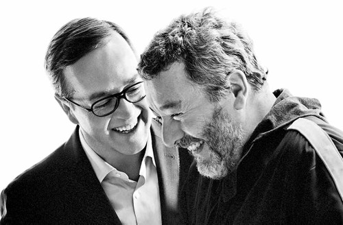 Philippe Starck mit Roederer-Manager Fréderic Rouzaud.