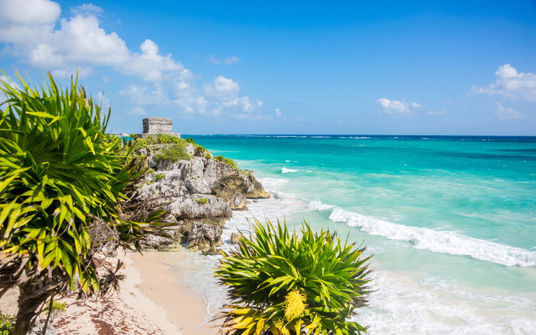 Die Maya-Ruinen am Strand von Tulum.