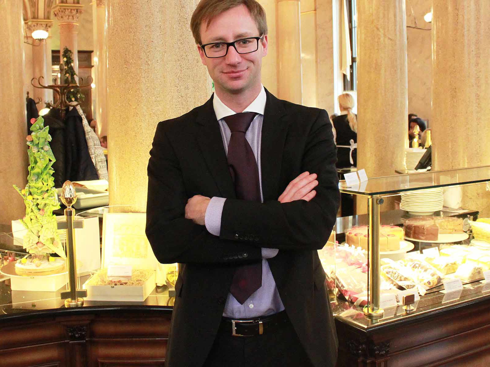 Kay Fröhlich im Café Central