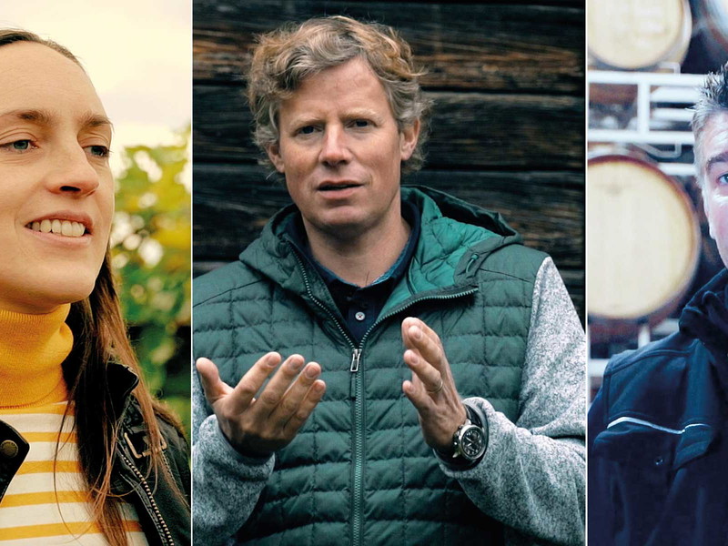 Nominiert zum »Winzer des Jahres 2016«: Simone Adams, Konrad Salwey, Philipp Kuhn.