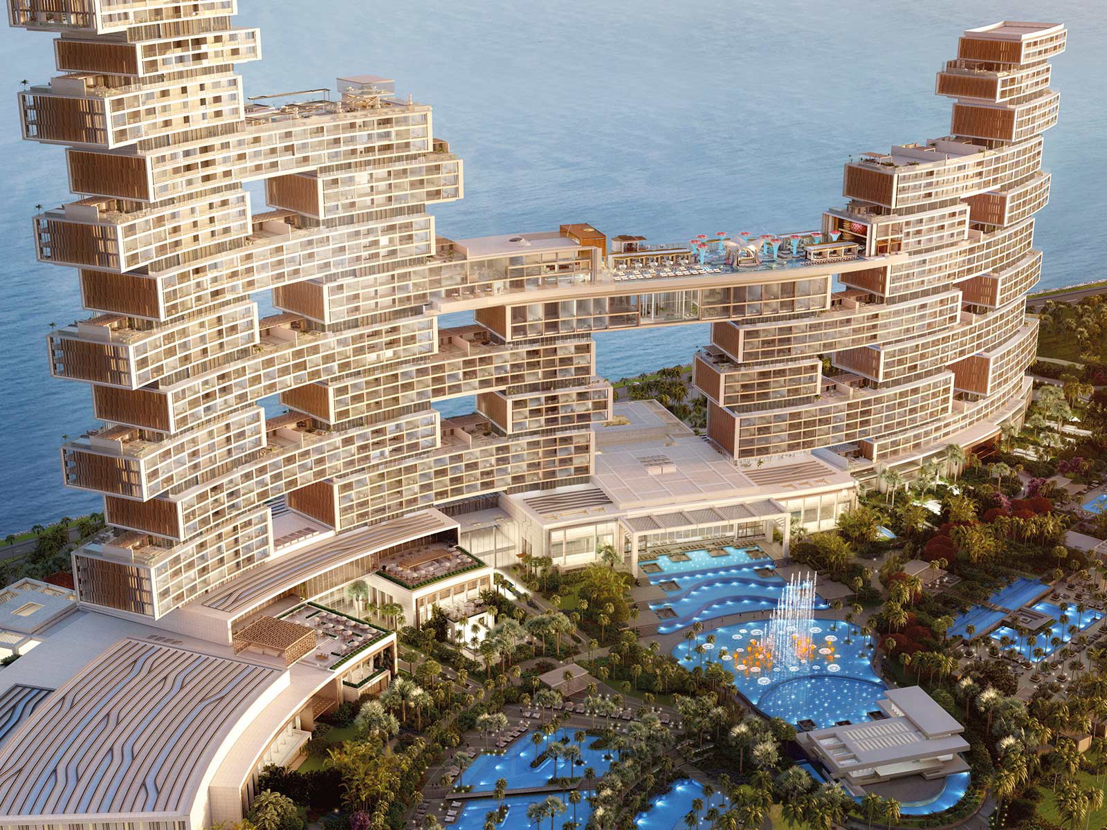 Das »neue Atlantis« befindet sich gleich neben dem Schwesterhotel auf Dubais »The Palm«.