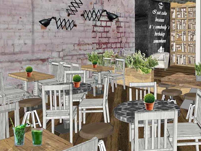 So soll das «Café Gugelhupf» nach den abgeschlossenen Bauarbeiten aussehen.&nbsp;