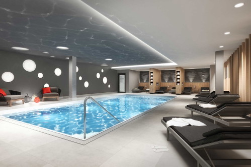 So soll der Pool im geplanten Wellnessbereich aussehen.