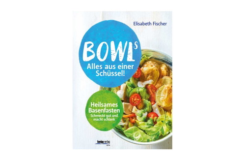 SUPERFOOD TO GO:&nbsp;Heilsames Basenfasten kann einfach sein: Die unkomplizierten Basengerichte von Elisabeth&nbsp;Fischer werden aus der großen Bowl gegessen und eignen sich auch bestens zum Mitnehmen. Sie bieten maximalen Genuss&nbsp;bei minimalen Kalorien – dem Traumbody steht somit nichts mehr im Weg. »Bowls – alles aus einer Schüssel«, Kneipp-Verlag.